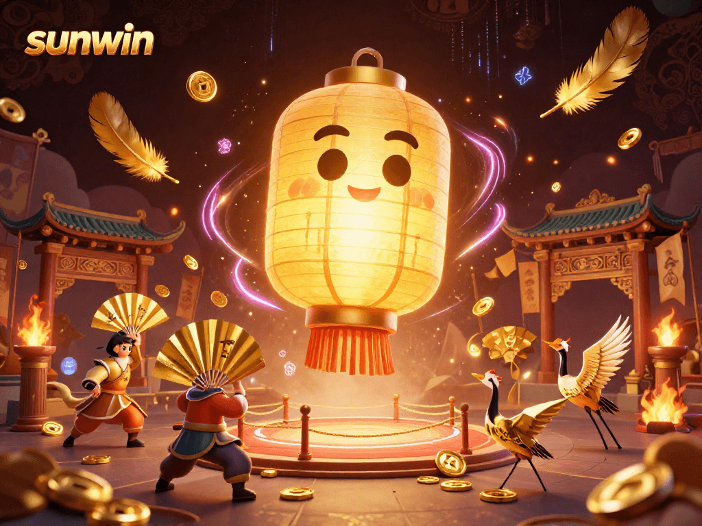 Experience the vibrant action at sunwin casino with a stunning 3D lantern spirit and rich gaming elements.