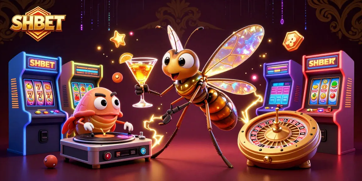 SHBET players enjoy a vibrant casino experience with colorful slot machines and a lively atmosphere.