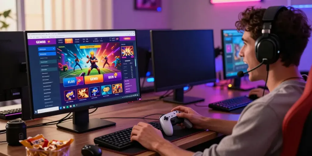 Dynamic online gaming experience on GEM88 platform with user engaged in action.