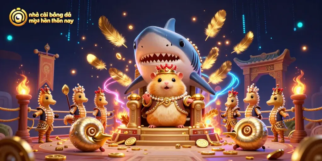 Experience the excitement of nhà cái bóng đá uy tín phổ biến hiện nay with this vibrant 3D illustration.
