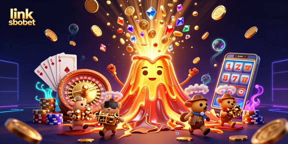 Experience thrilling gaming action with link sbobet as the volcano erupts coins and treasures.